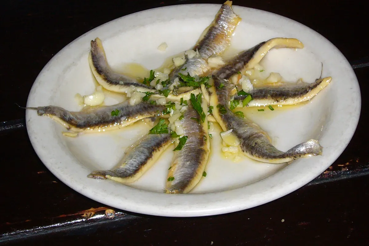 Boquerones en vinagre — receta andaluza de Málaga